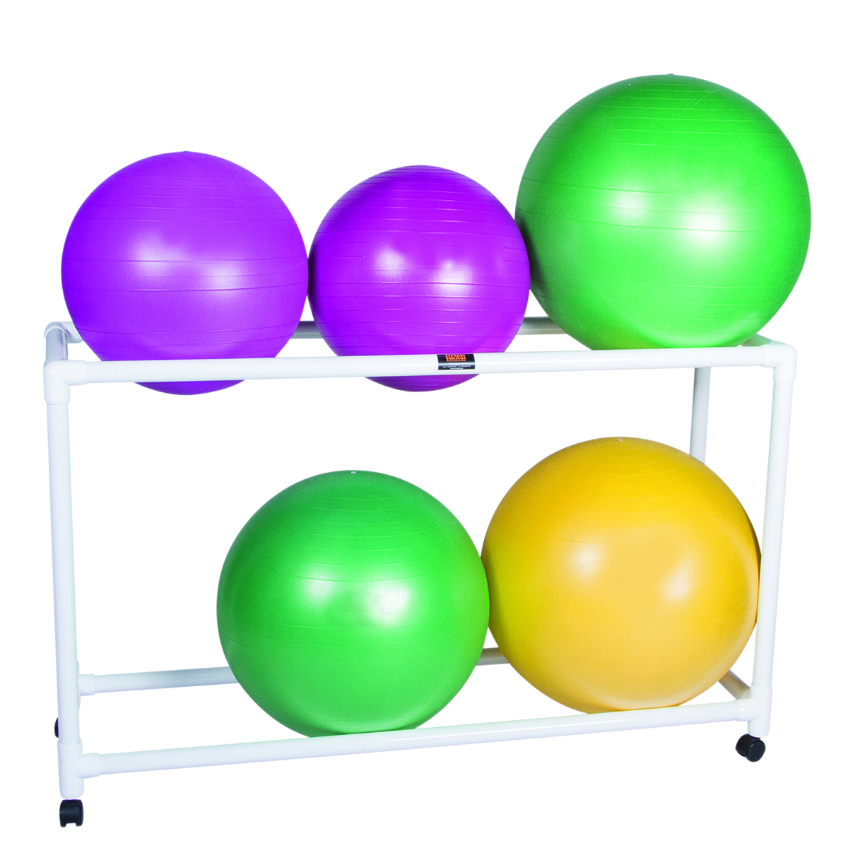 Inflatable Exercise Ball - Accessory - PVC Stationary Floor Rack 62 x 20 x 36 2 Shelf