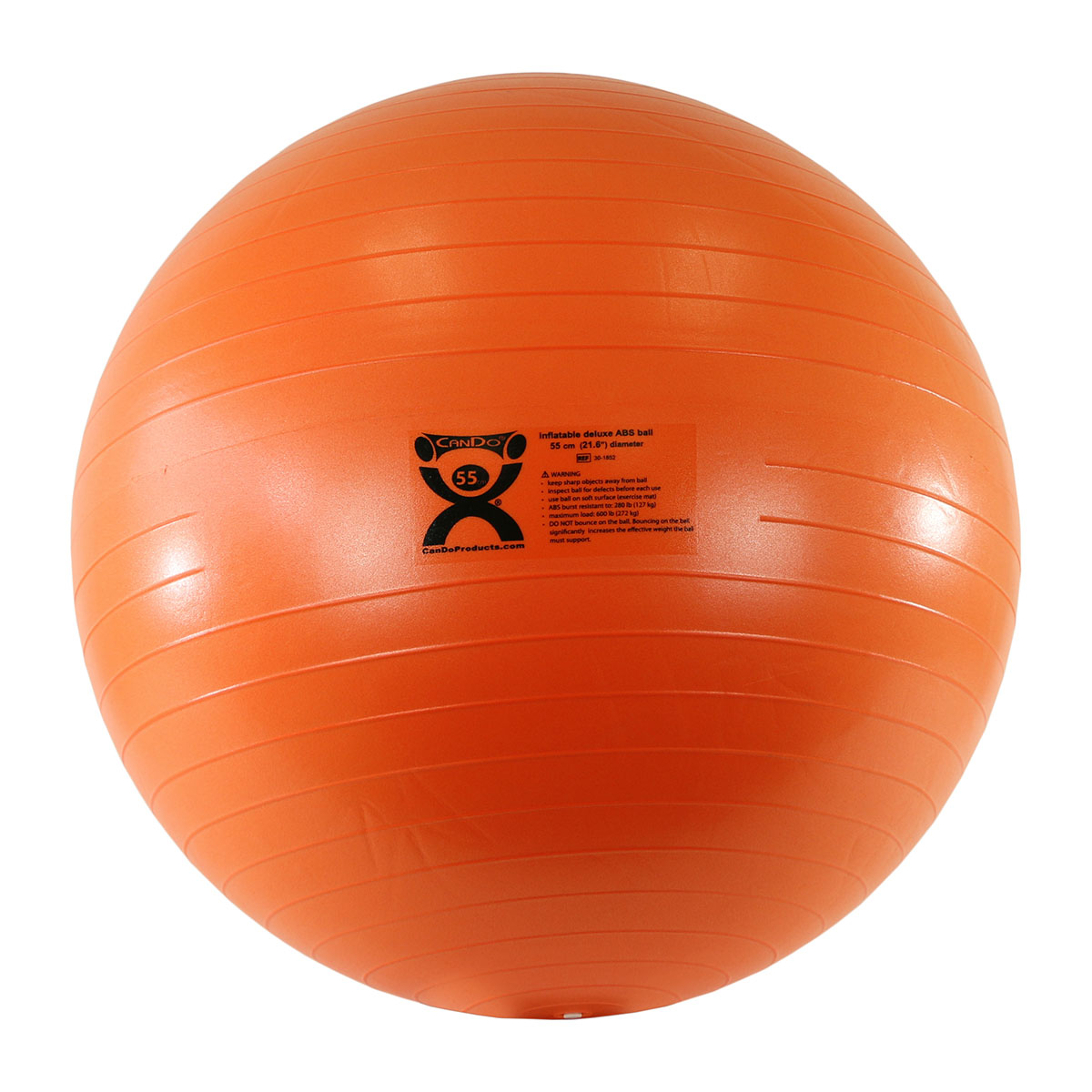 CanDo Inflatable Exercise Ball - ABS Extra Thick - Orange - 22 (55 cm)