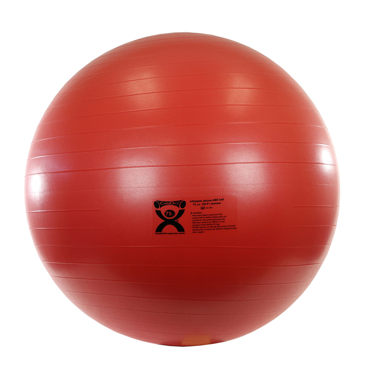 CanDo Inflatable Exercise Ball - ABS Extra Thick - Red - 30 (75 cm)
