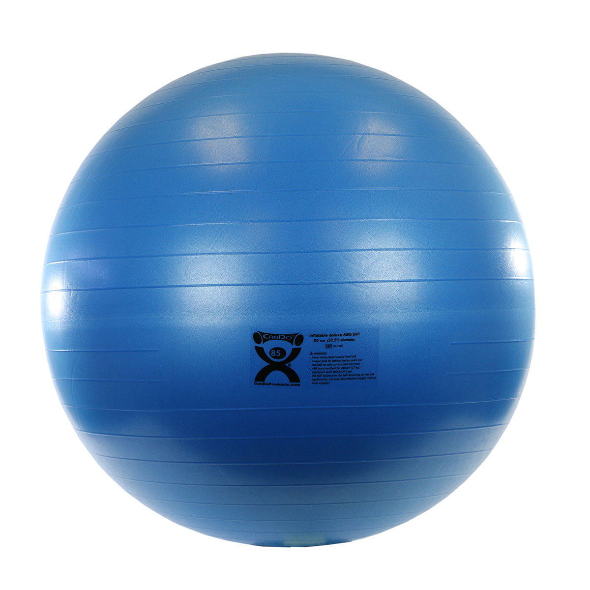 CanDo Inflatable Exercise Ball - ABS Extra Thick - Blue - 34 (85 cm)