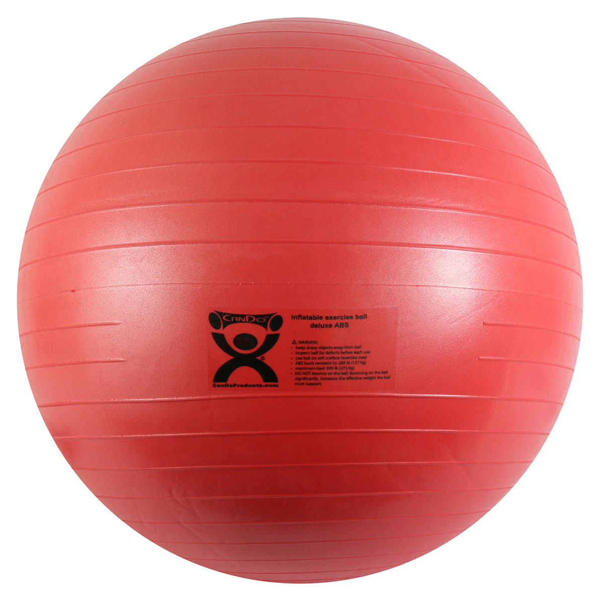 CanDo Inflatable Exercise Ball - ABS Extra Thick - Red - 42 (105 cm)