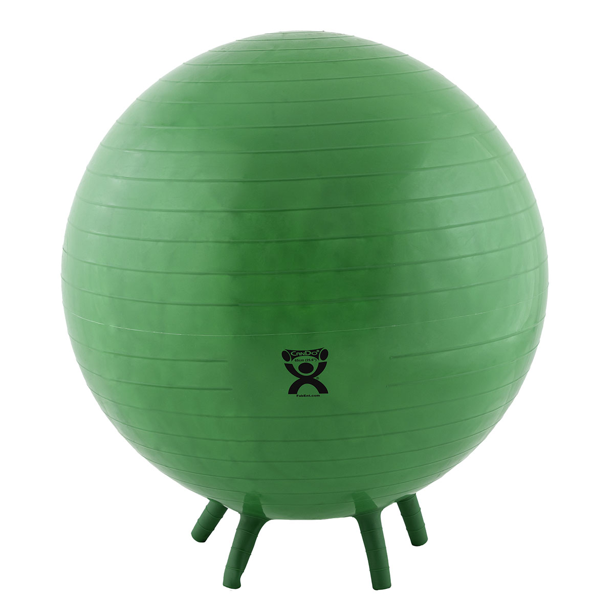 CanDo Inflatable Exercise Ball - with Stability Feet - Green - 26 (65 cm)