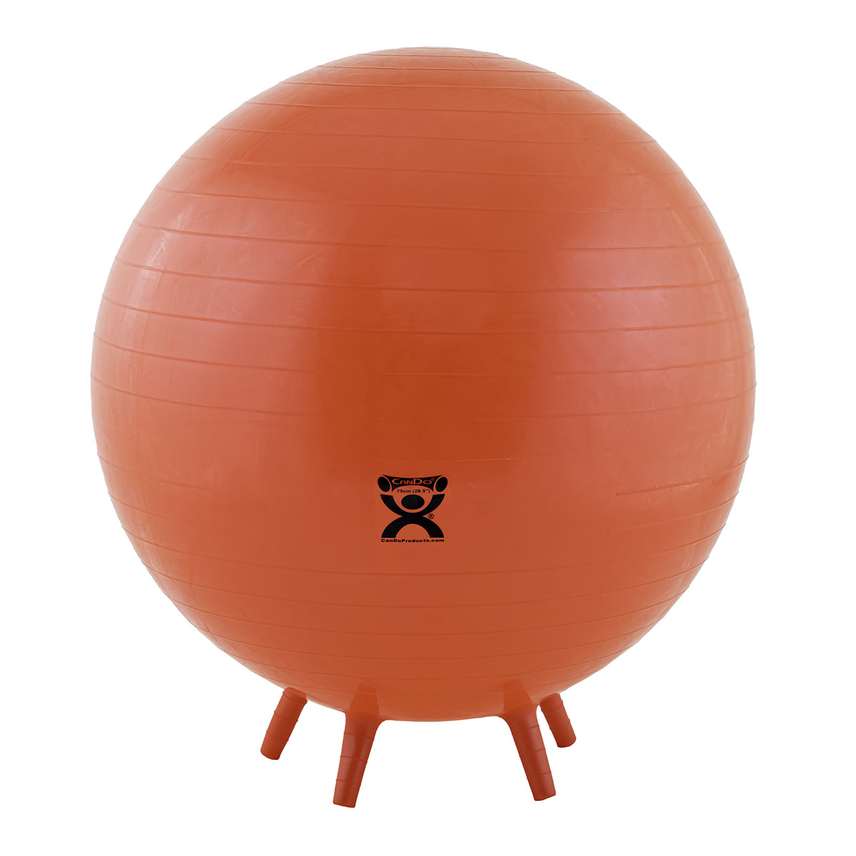 CanDo Inflatable Exercise Ball - with Stability Feet - Red - 30 (75 cm)