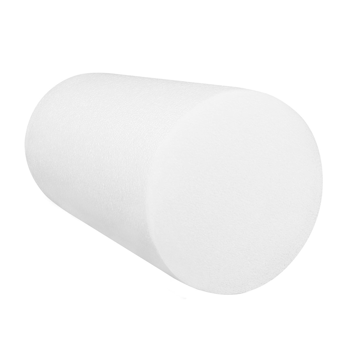 CanDo Foam Roller - White PE foam - 6 x 12 - Round
