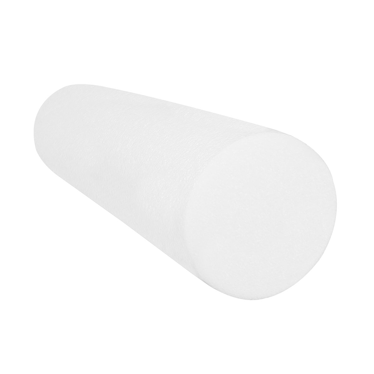 CanDo Foam Roller - Slim - White PE foam - 3 x 12 - Round