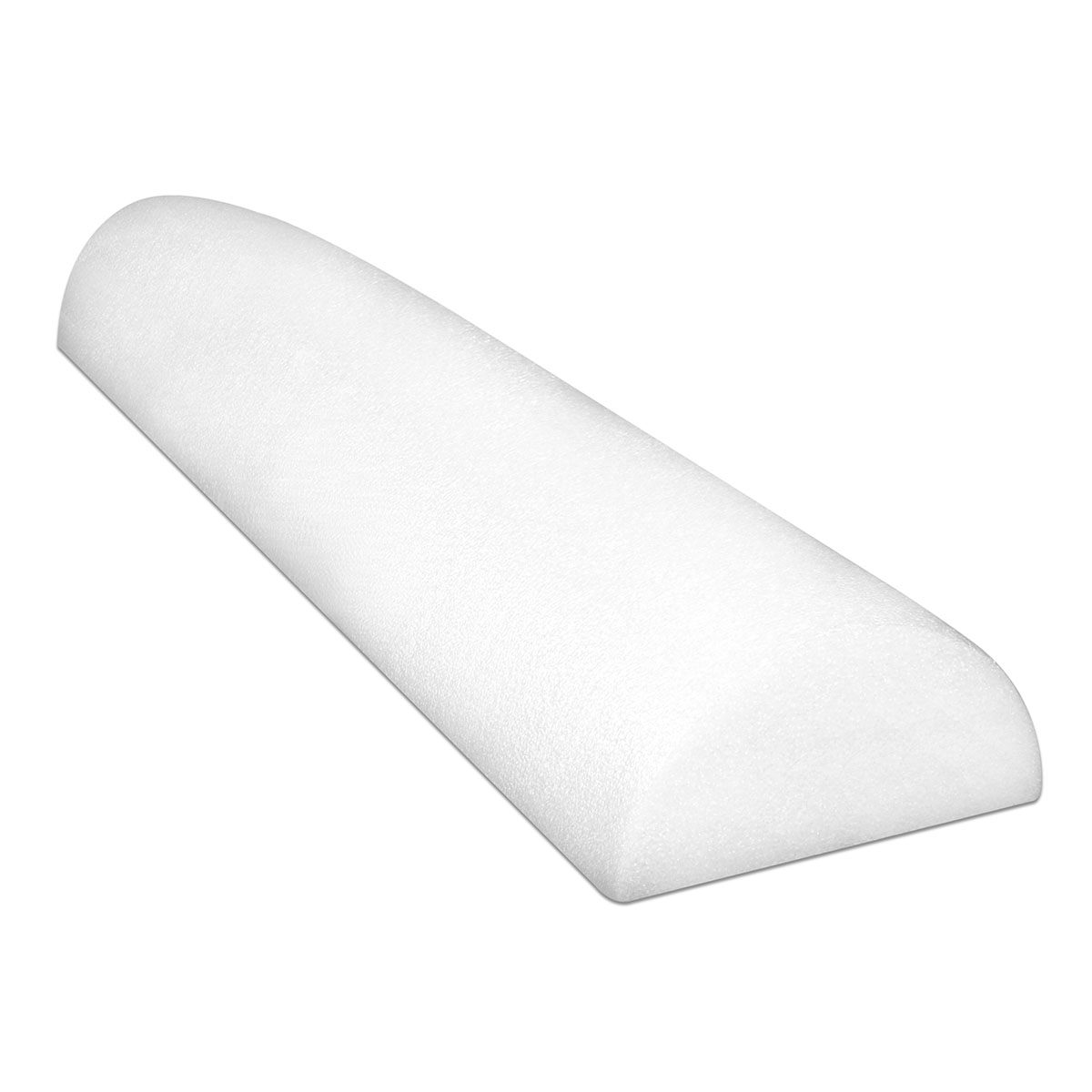 CanDo Foam Roller - White PE foam - 6 x 36 - Half-Round