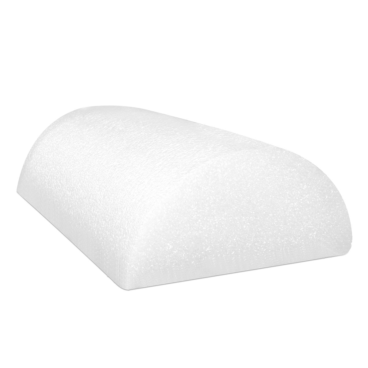CanDo Foam Roller - White PE foam - 6 x 12 - Half-Round