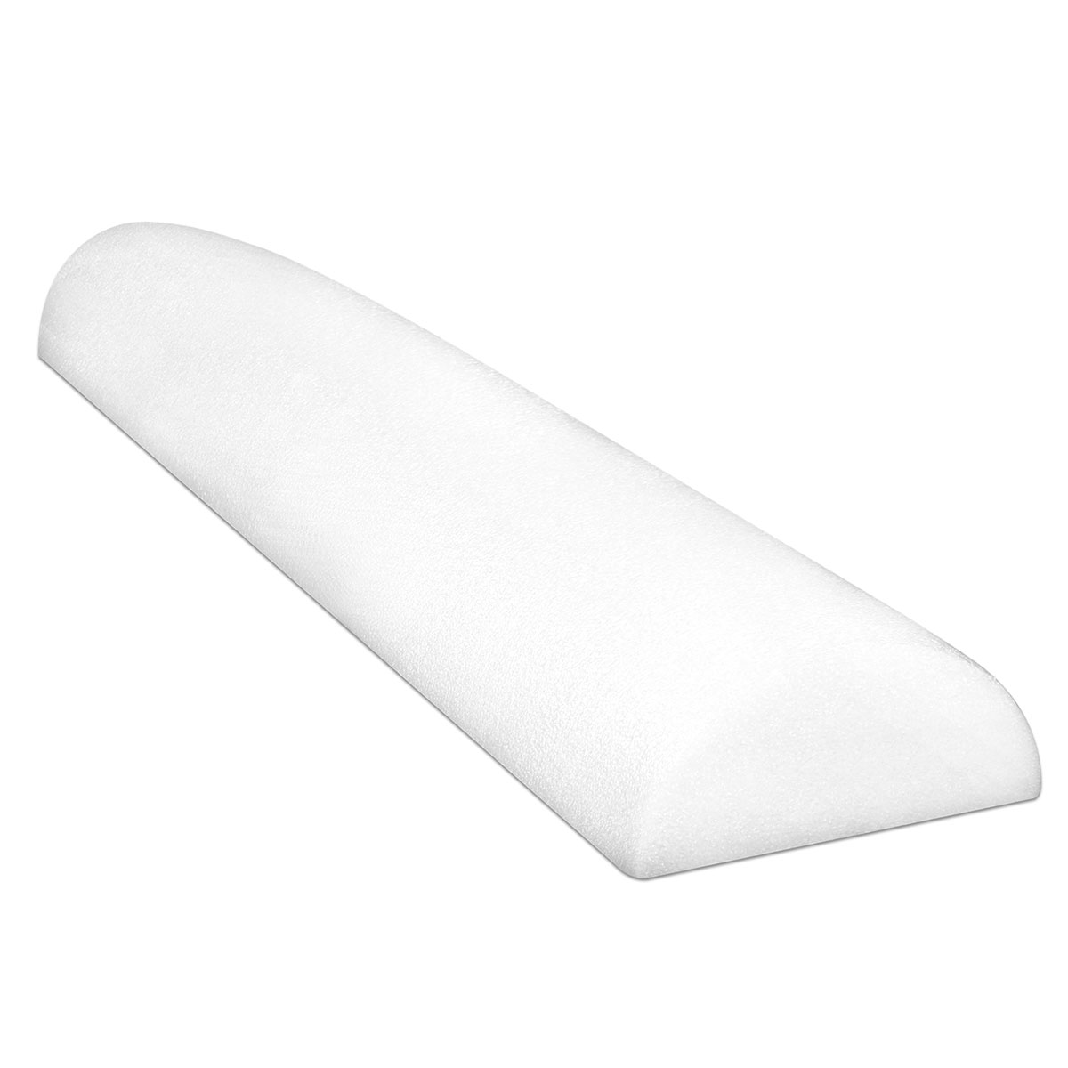 CanDo Foam Roller - White PE foam - 4 x 36 - Half-Round