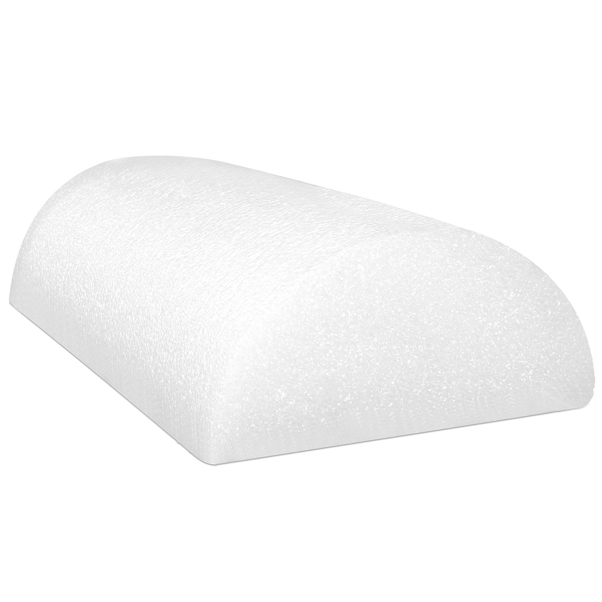CanDo Foam Roller - White PE foam - 4 x 12 - Half-Round