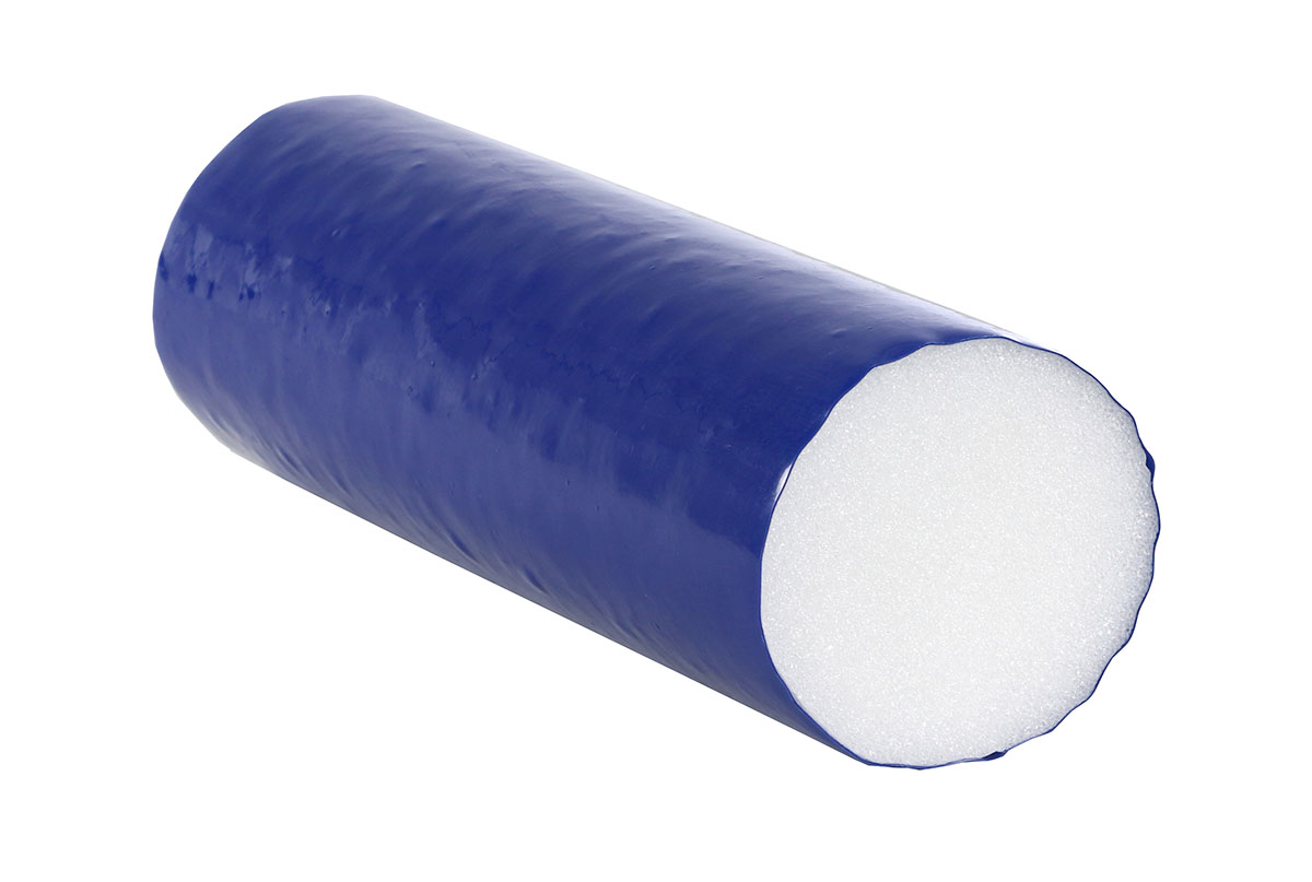 CanDo Foam Roller - PE foam Blue TufCoat Finish - 4 x12 - Round