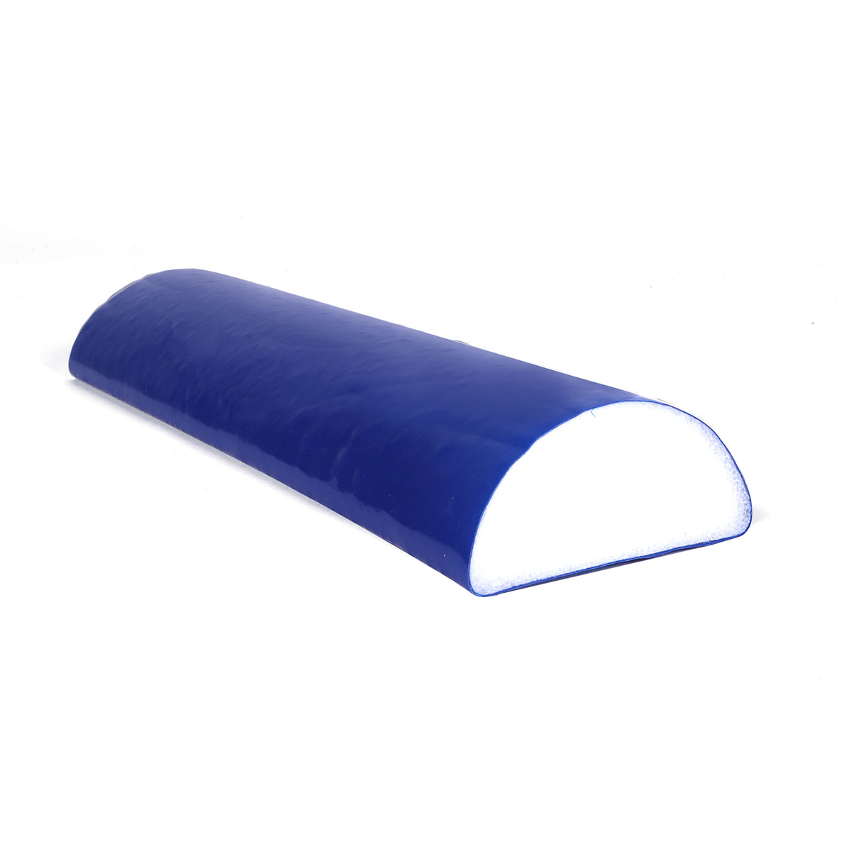 CanDo Foam Roller - PE foam Blue TufCoat Finish - 4 x 12 - Half-Round