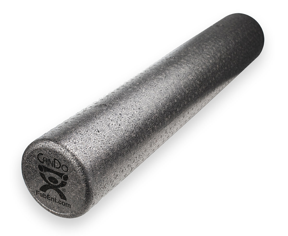 CanDo Foam Roller - Black Composite - Extra Firm - 6 x 36 - Round