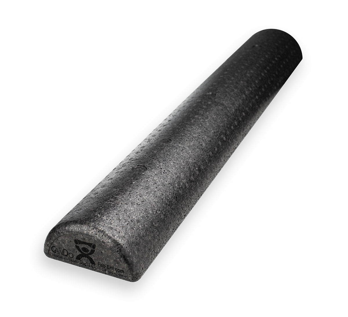 CanDo Foam Roller - Black Composite - Extra Firm - 6 x 36 - Half-Round