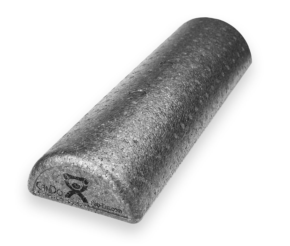 CanDo Foam Roller - Black Composite - Extra Firm - 6 x 18 - Half-Round