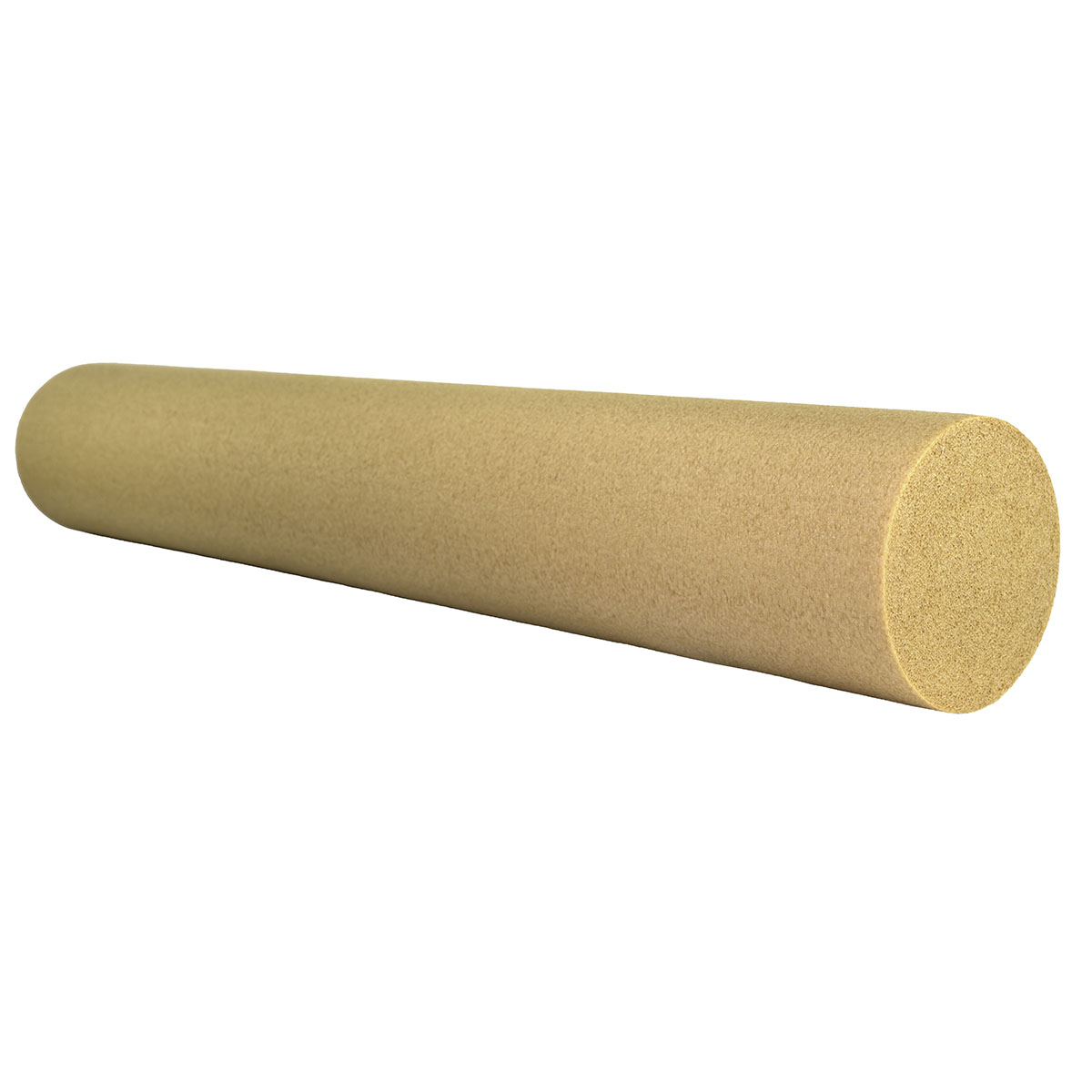 CanDo Foam Roller - Antimicrobial - Beige PE foam - 6 x 36 - Round