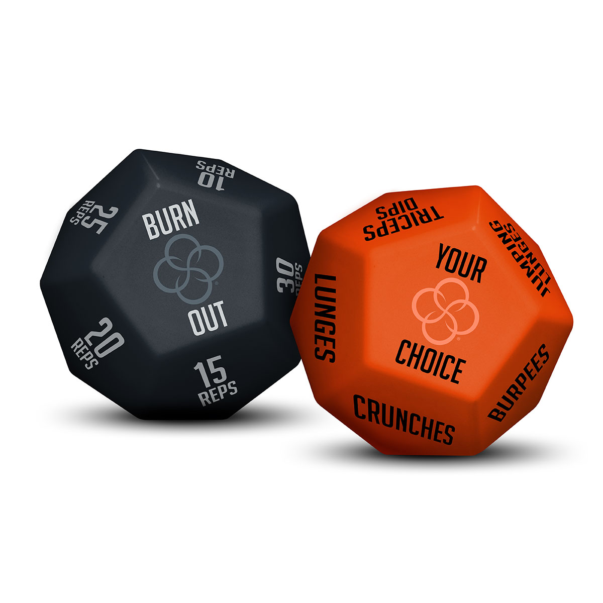 BOSU Exercise Dice Orange/Black Pack of 2
