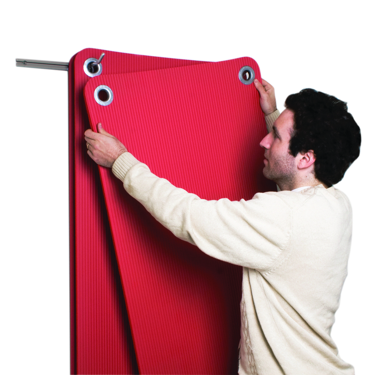 Wall mat hanger 43 L x 8 H x 16 D 10 capacity