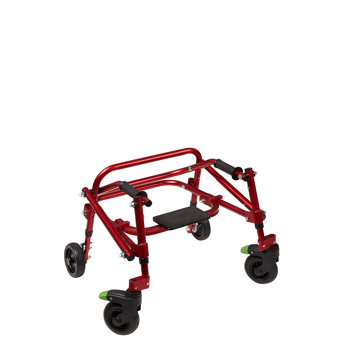 Klip Posterior walker four wheeled with seat red size 1