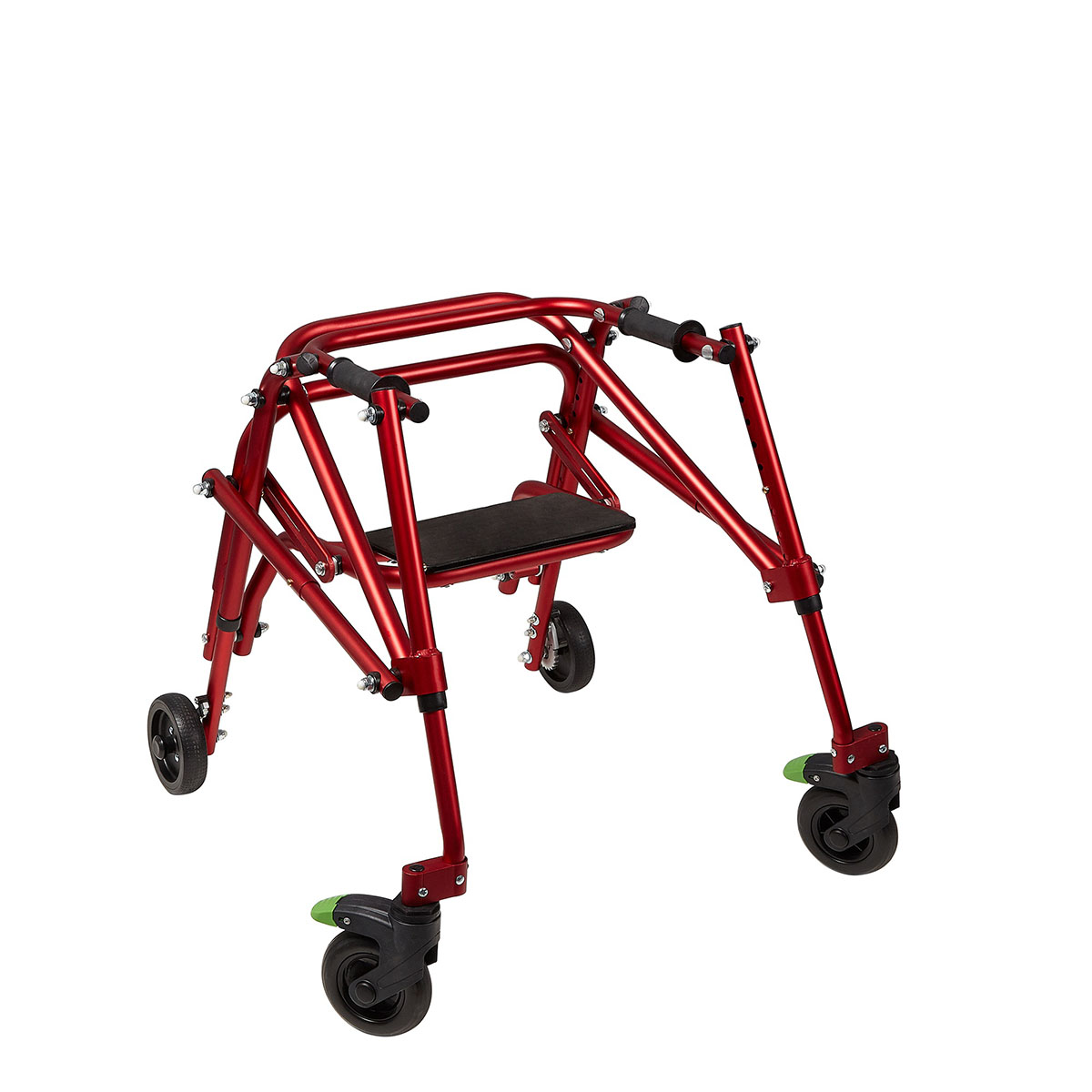 Klip Posterior walker four wheeled with seat red size 2
