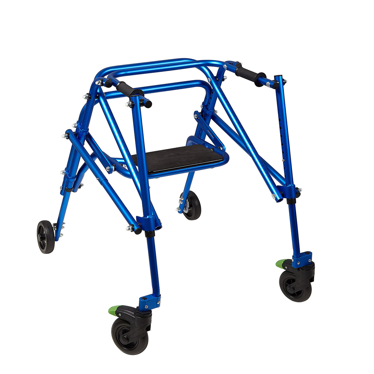 Klip Posterior walker four wheeled with seat blue size 3