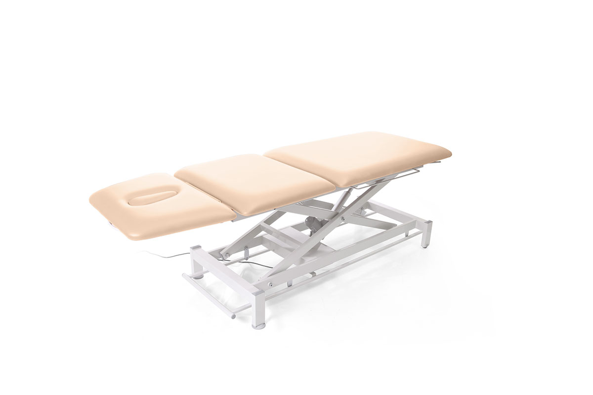 Galaxy 3 Section Wide Hi-Lo Treatment Table Foot Bar Lift 79 x 30 x 21 4 Casters