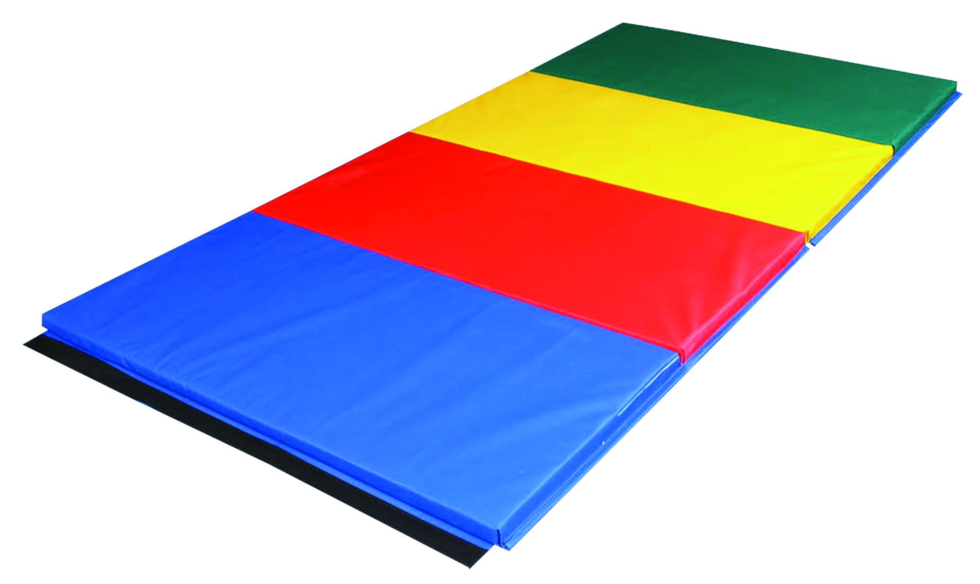 CanDo Accordion Mat - 2 PU Foam with Cover - 6' x 12' - Rainbow Colors