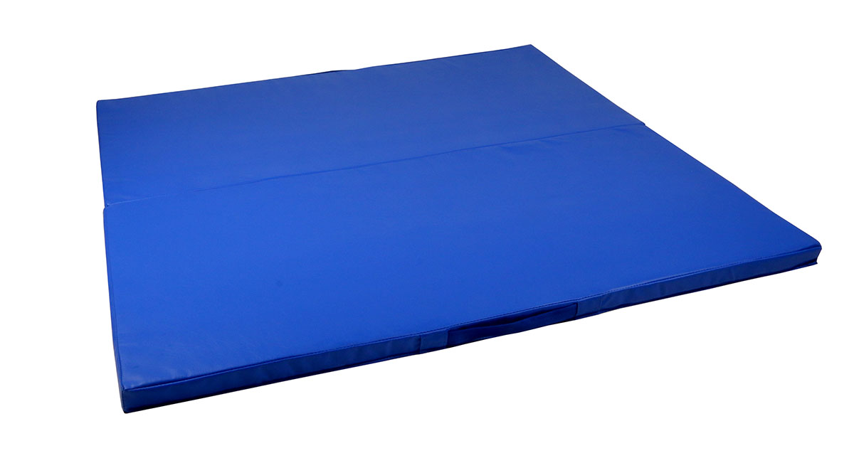 CanDo Mat with Handle - Center Fold - 2 PU Foam with Cover - 4' x 4' - Specify Color