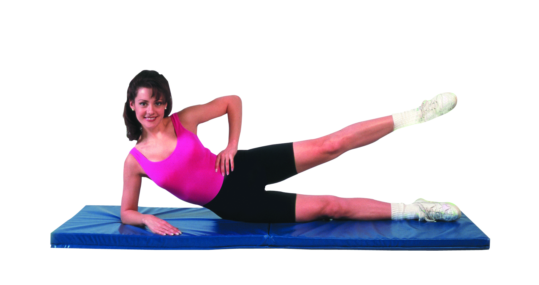 CanDo Exercise Mat - Center Fold - 2 PU Foam with Cover - 2' x 6' - Specify Color