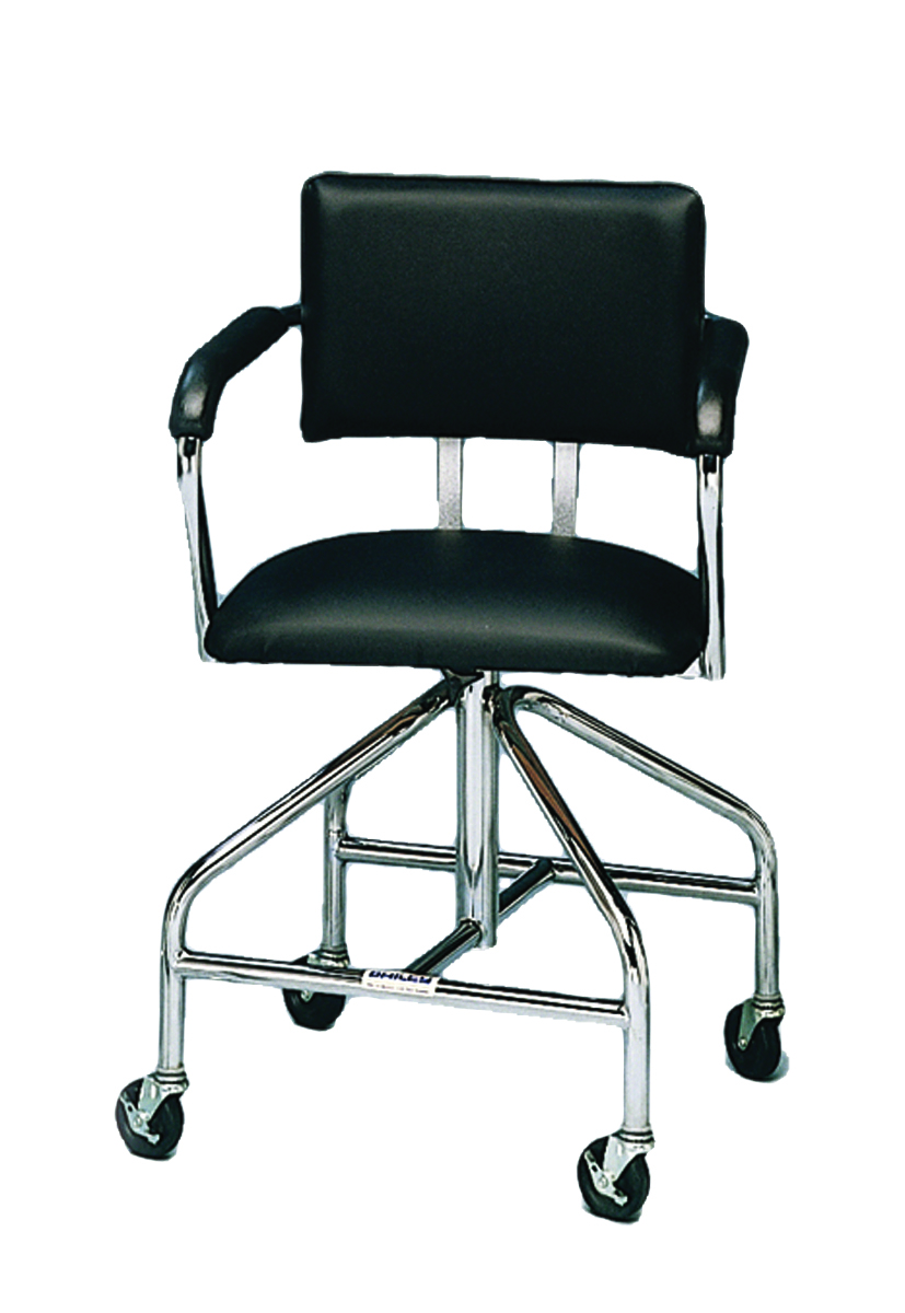 Adjustable low-boy whirlpool chair with belt 3 casters