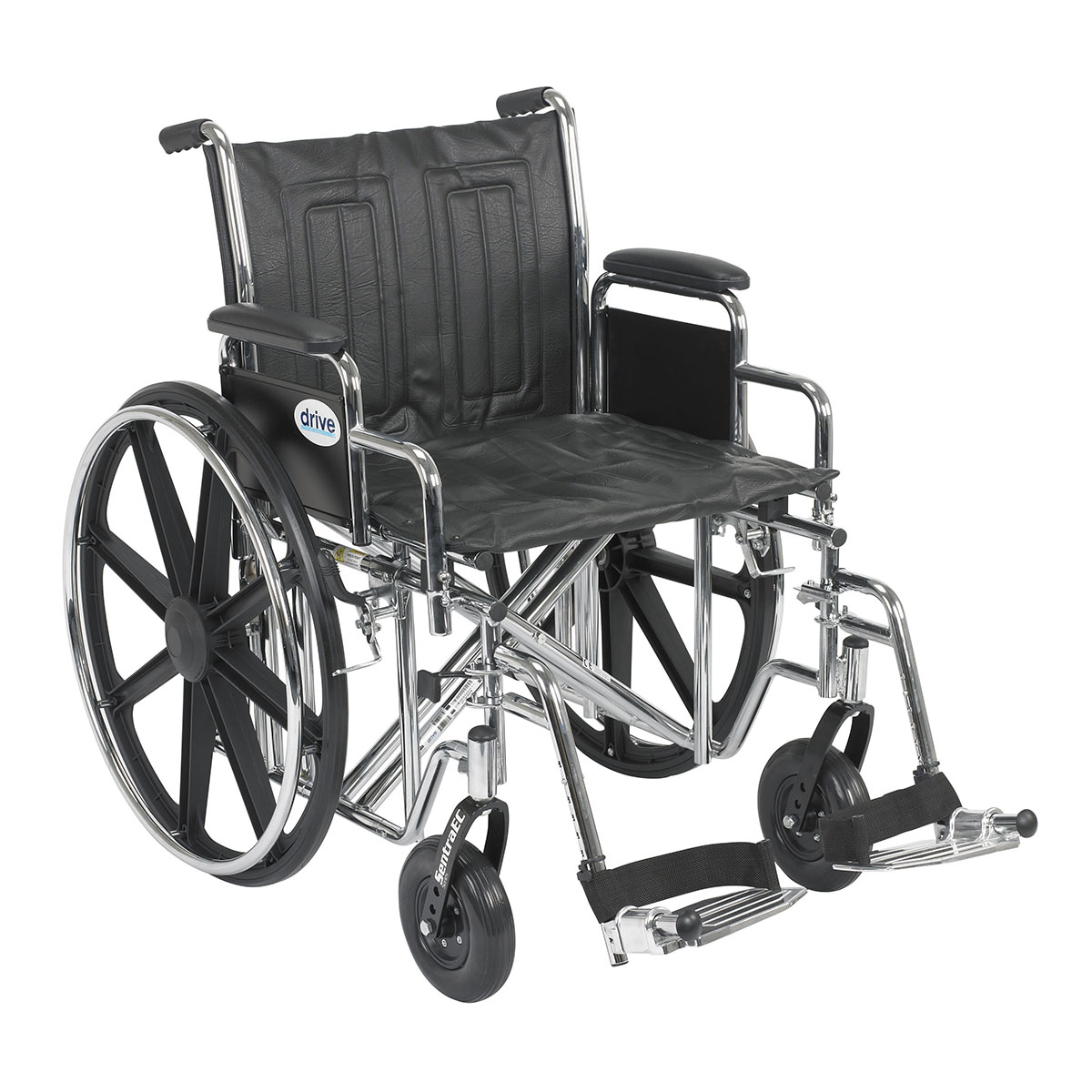 Sentra EC Heavy Duty Wheelchair Detachable Desk Arms Swing away Footrests 20 Seat
