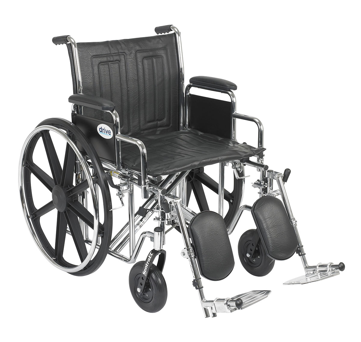 Sentra EC Heavy Duty Wheelchair Detachable Desk Arms Elevating Leg Rests 20 Seat