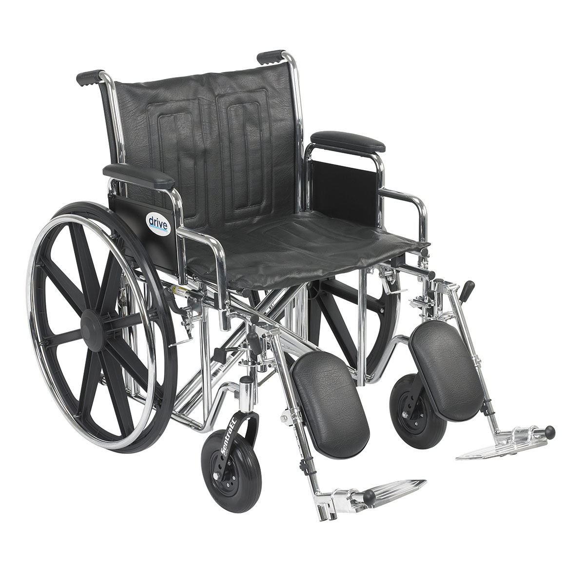 Sentra EC Heavy Duty Wheelchair Detachable Desk Arms Elevating Leg Rests 22 Seat