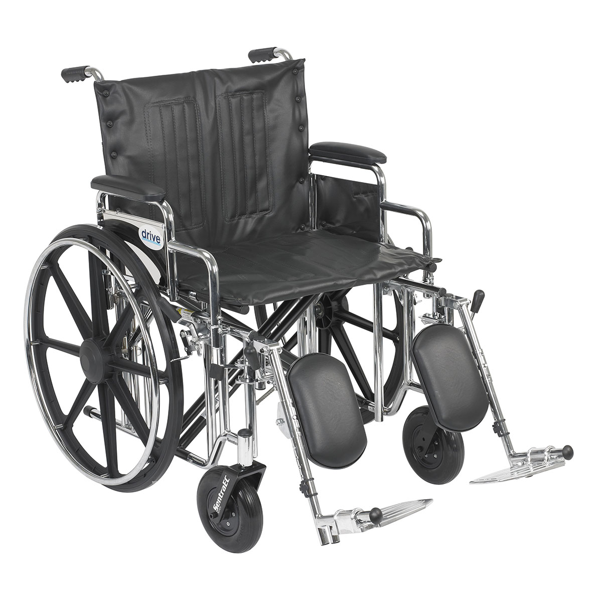 Sentra Extra Heavy Duty Wheelchair Detachable Desk Arms Elevating Leg Rests 22 Seat