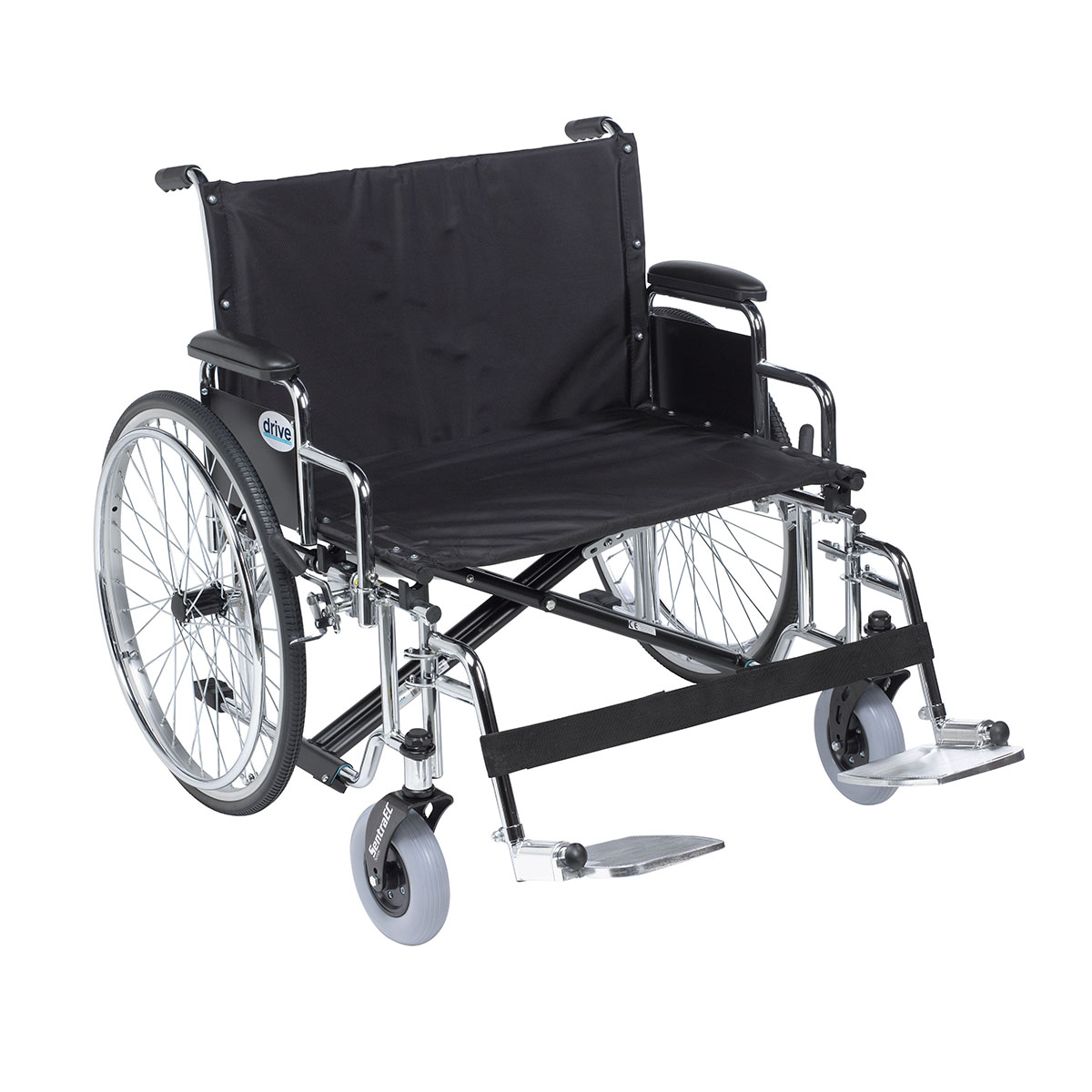 Sentra EC Heavy Duty Extra Wide Wheelchair Detachable Desk Arms Swing away Footrests 28 Seat
