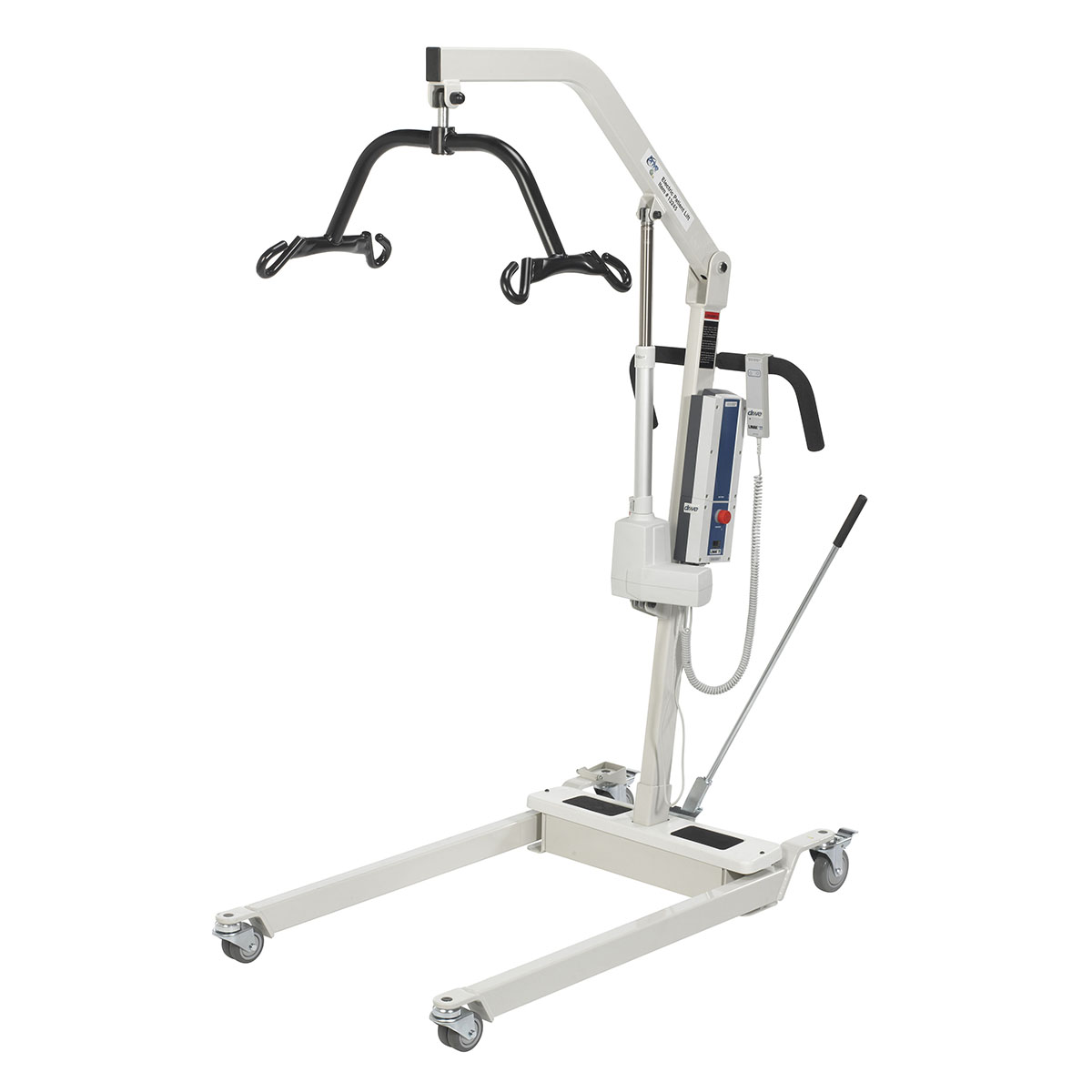 Drive Bariatric Battery Powered Electric Patient Lift 4 Point Cradle Rechargeable and Removable Battery No Wall Mount