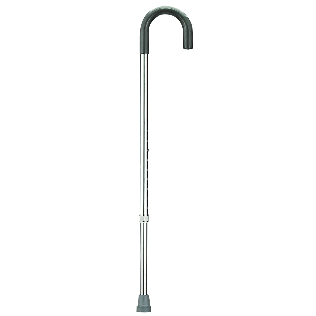 Curved handle adjustable aluminum cane 29 - 38 silver 6 each