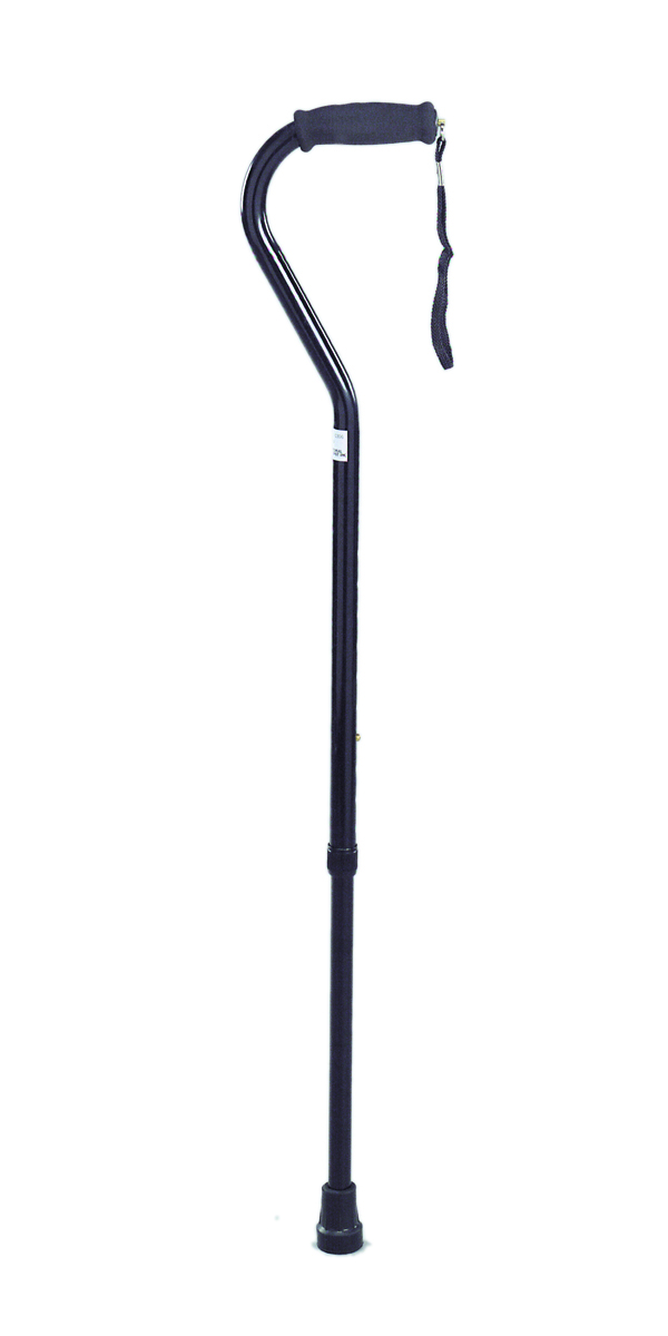 Offset handle adjustable aluminum cane 29 - 38 silver 6 each