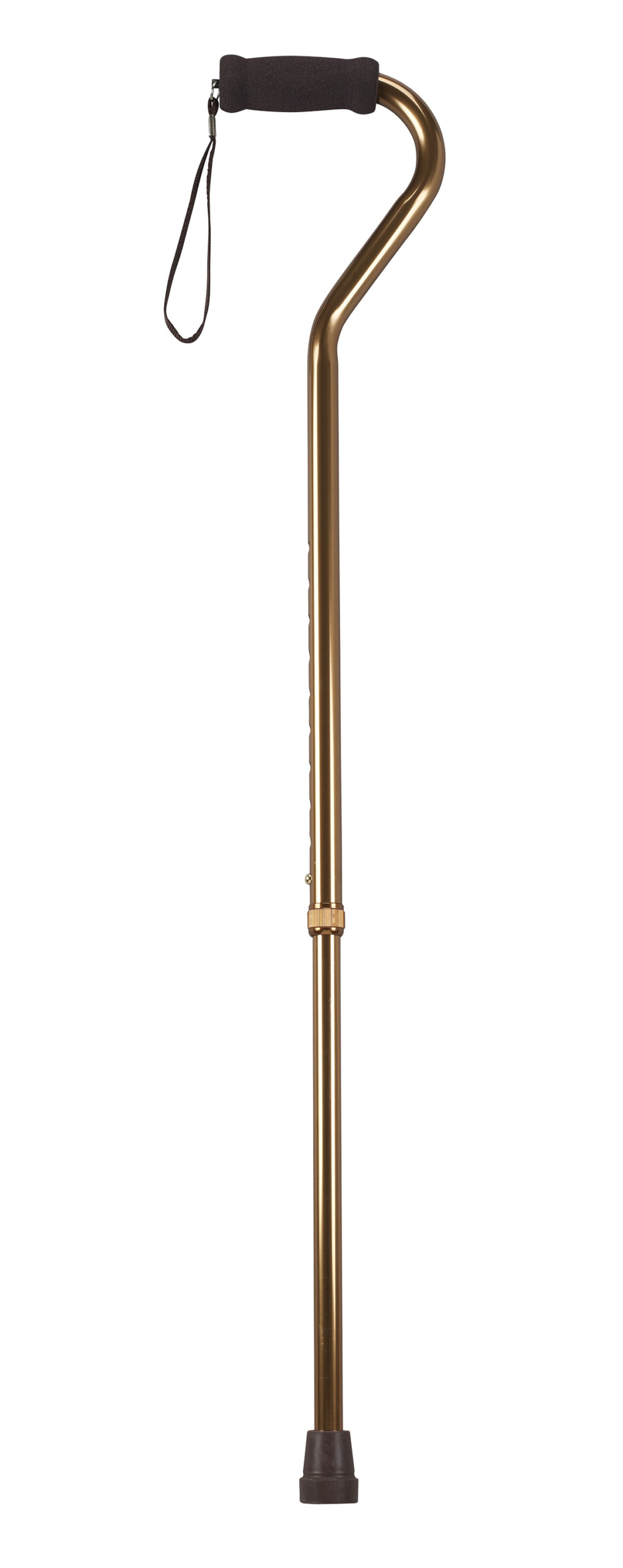 Offset handle adjustable aluminum cane 29 - 38 bronze 6 each