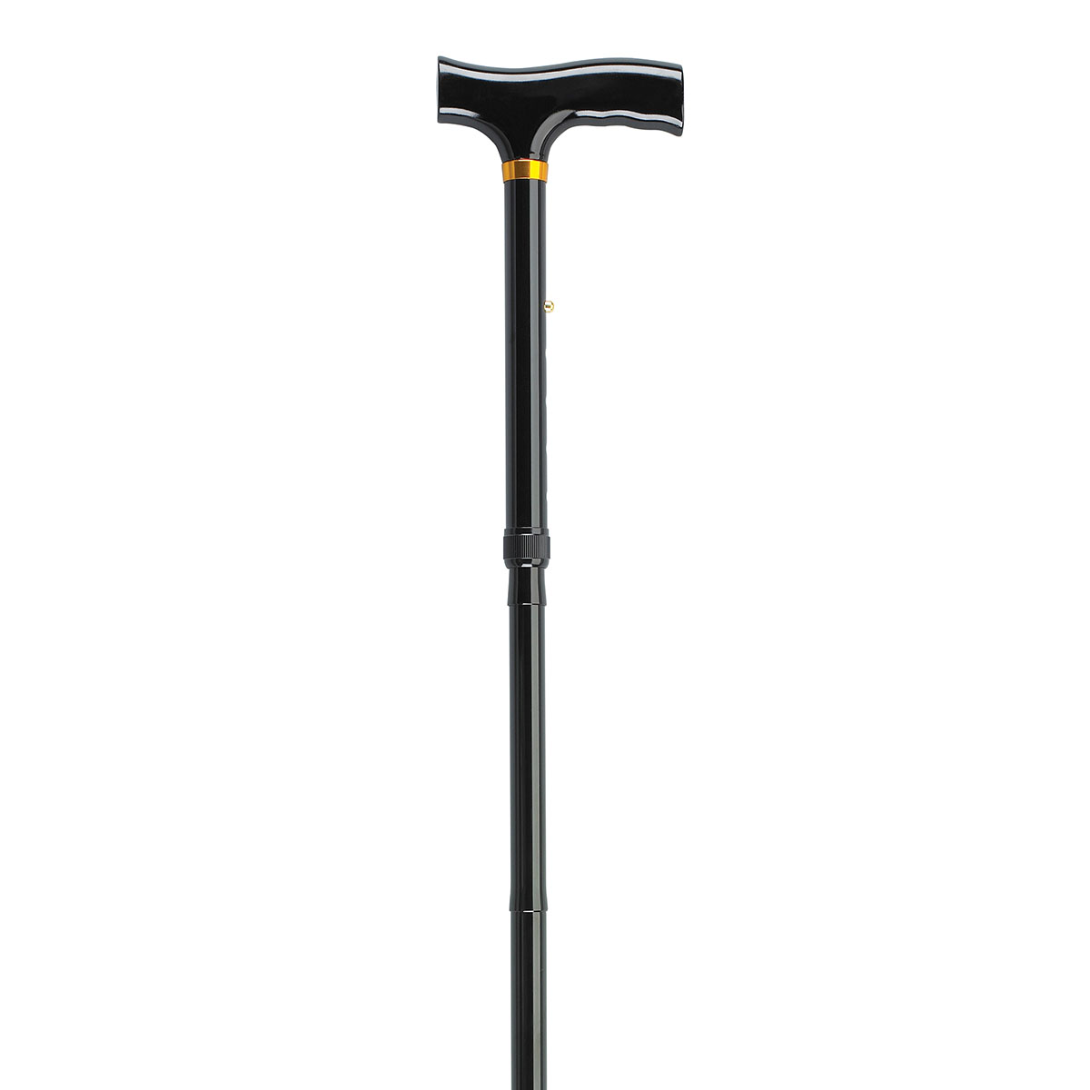 Folding aluminum cane 33 - 37 black 1 each