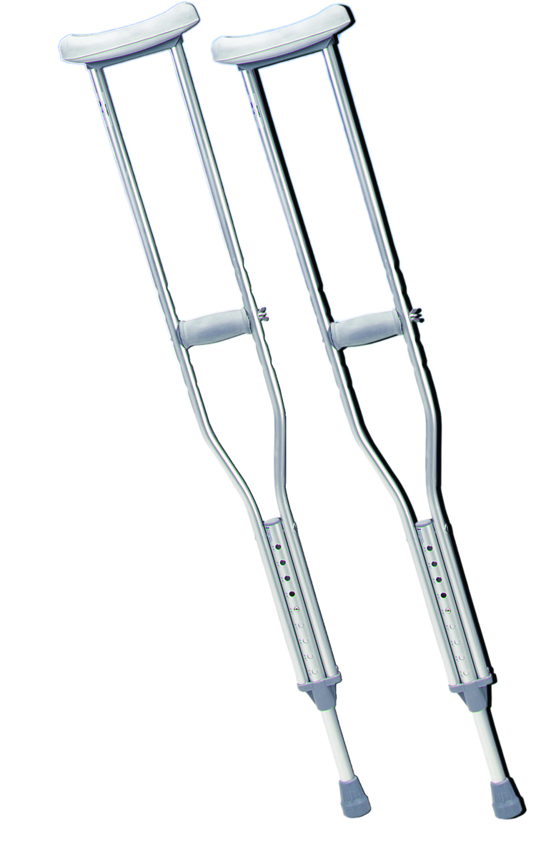 Underarm adjustable aluminum crutch youth (4' 6 - 5' 2) 1 pair