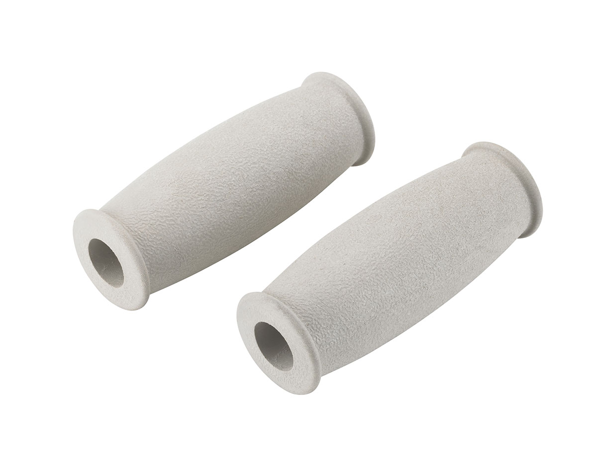 Underarm crutch handgrip closed gray 1 pair