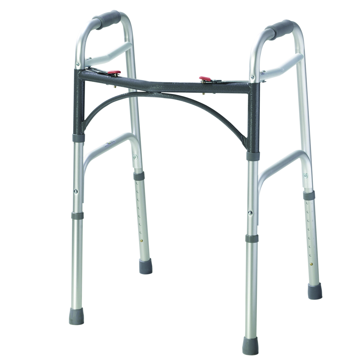 Folding 2-button walker adult no wheels case of 4
