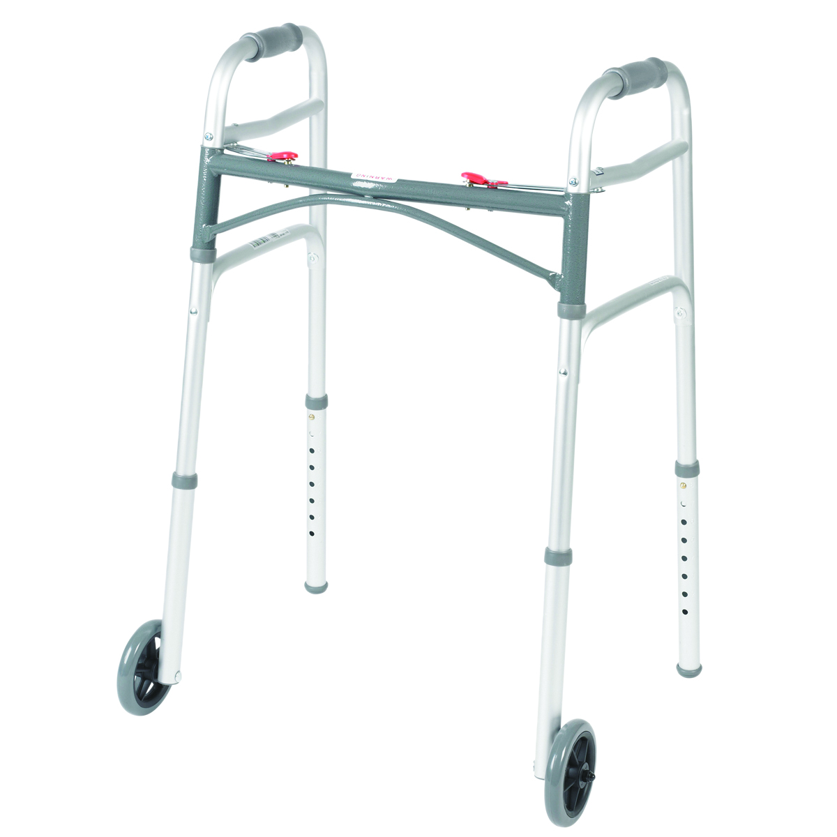 Folding 2-button walker 5 wheels-glides junior case of 4