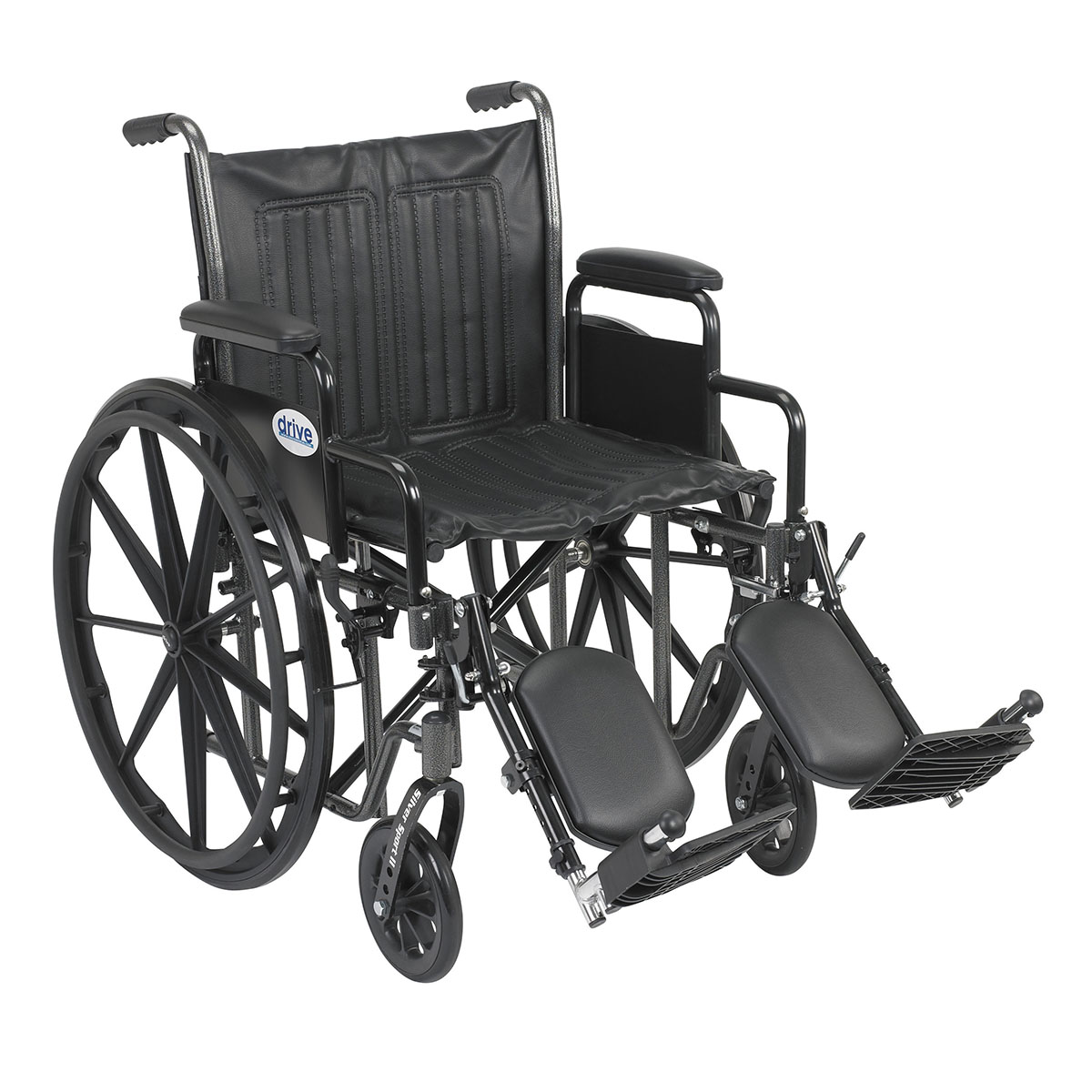 Drive Silver Sport 2 Wheelchair Detachable Desk Arms Elevating Leg Rests 20 Seat