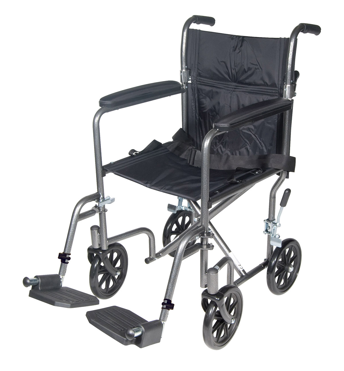 Drive Lightweight Steel Transport Wheelchair Fixed Full Arms 17 Seat