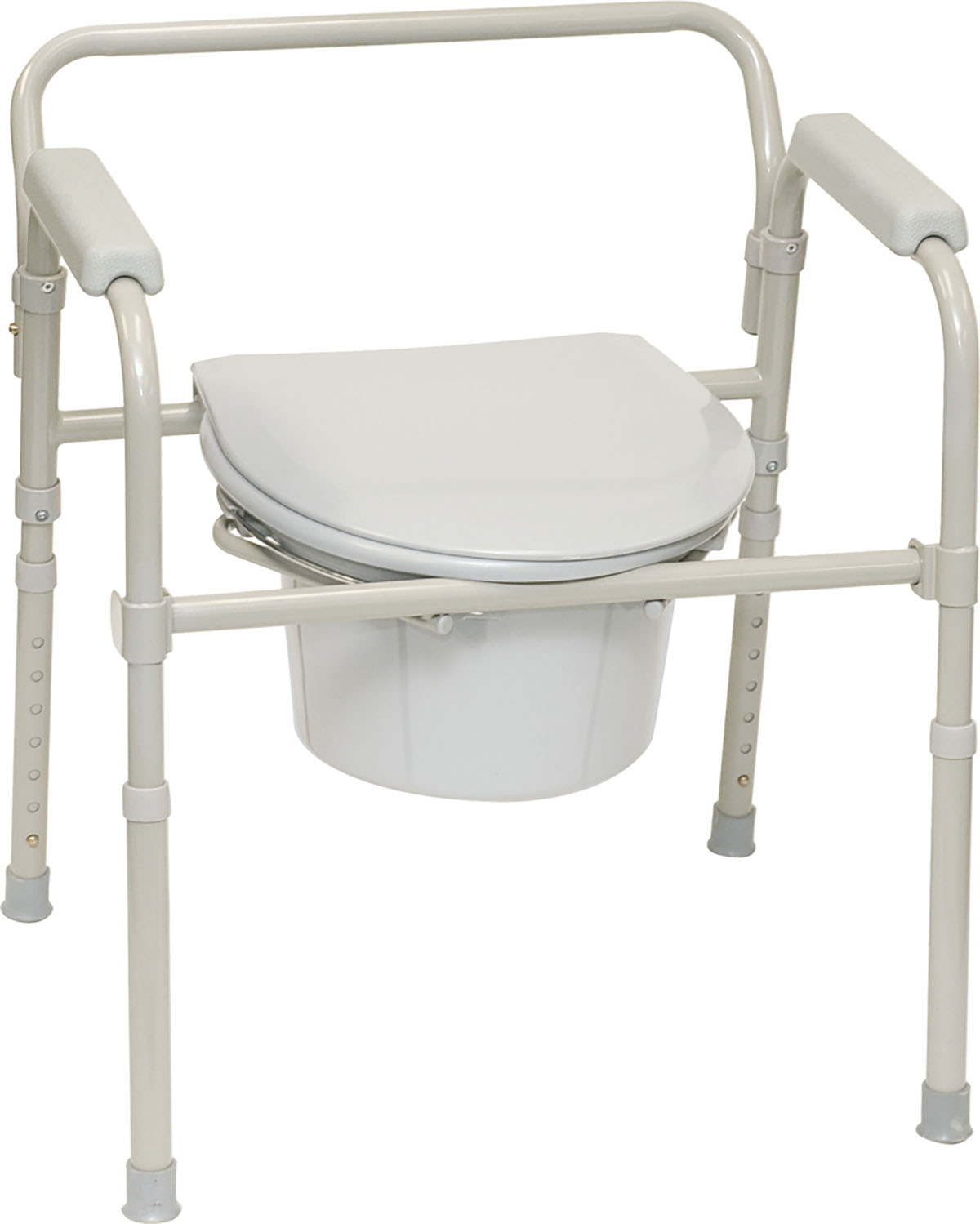 Three-in-One Folding Commode with Full Seat Case of 4