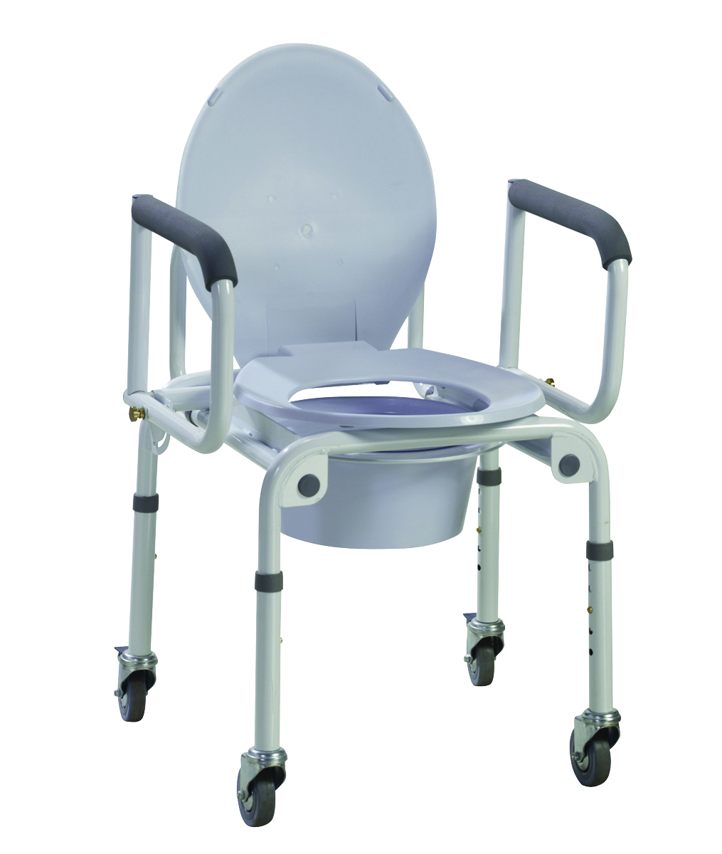 Commode with drop arms wheels aluminum 2 each