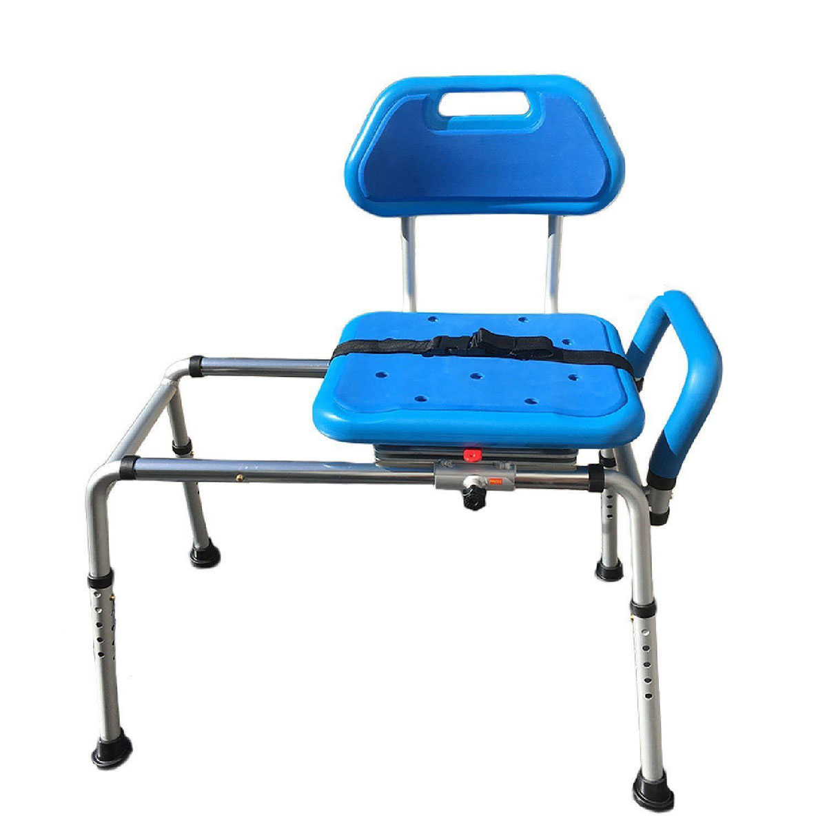 Gateway Sliding Bath Bench Padded Swivel Seat Blue