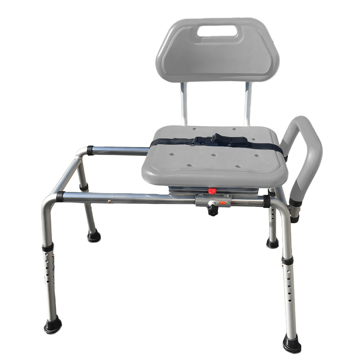 Gateway Sliding Bath Bench Padded Swivel Seat Gray