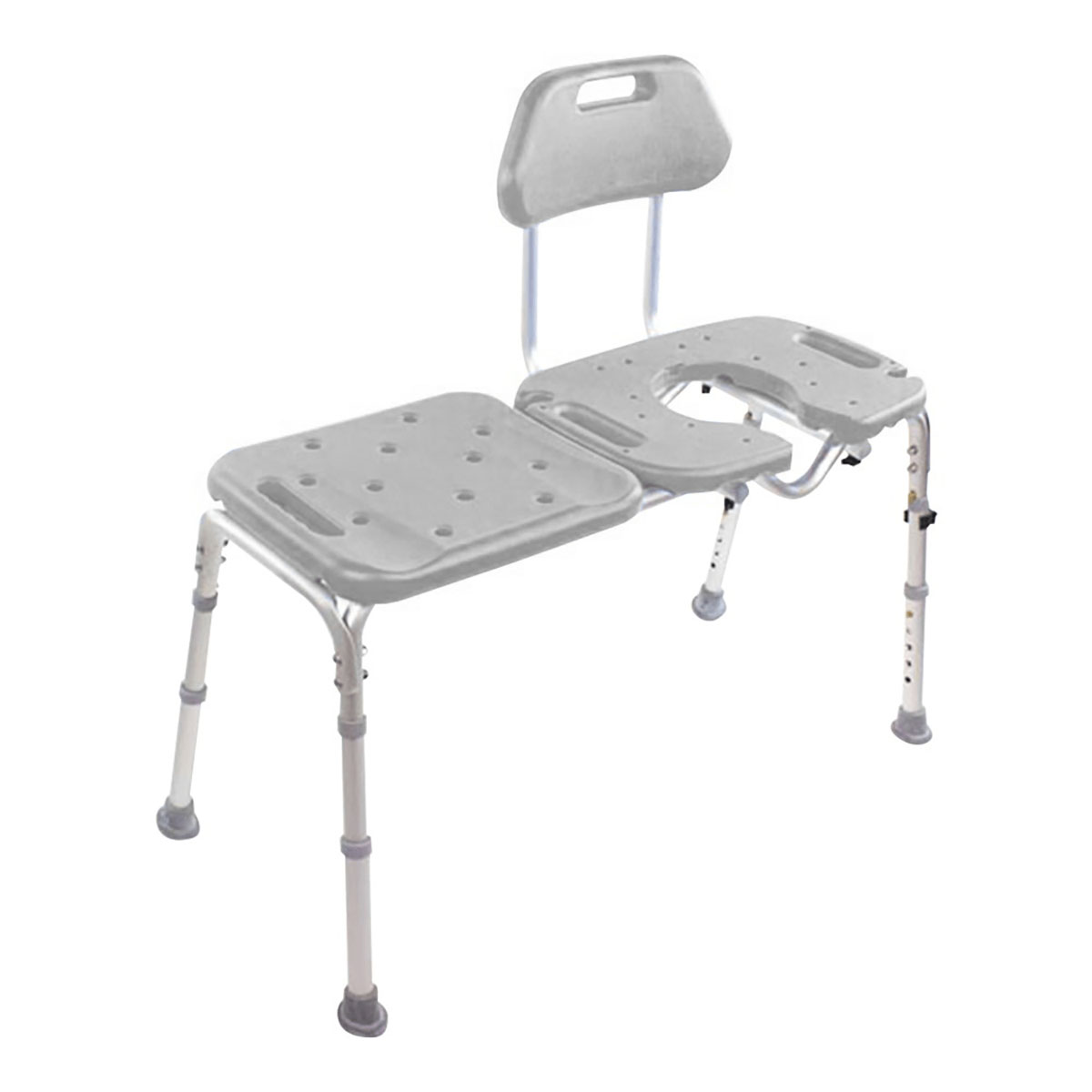 All-Access Bath Bench with Cutout Gray